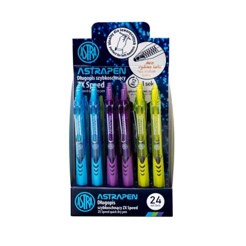 Długopis ZX Speed automatyczny wkład niebieski Astra (201122001)