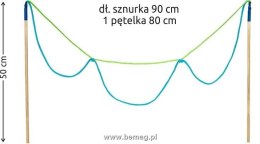 Bańki mydlane sznurek kijek do baniek 3 oczka Bemag