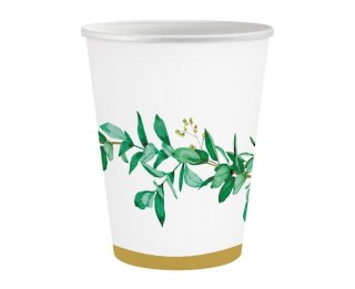 Kubek jednorazowy Celebrate (listki) 6szt. papier 250ml Godan (PW-KCLS)