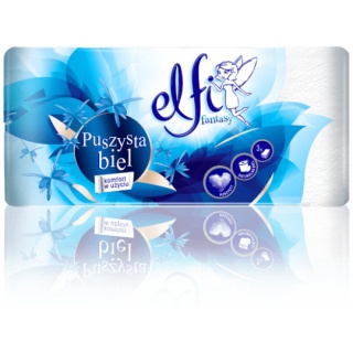 Papier toaletowy biały 3w ELFI 8 rolek