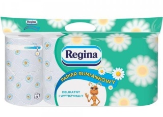 Papier toaletowy rumiankowy 3w REGINA 8 rolek