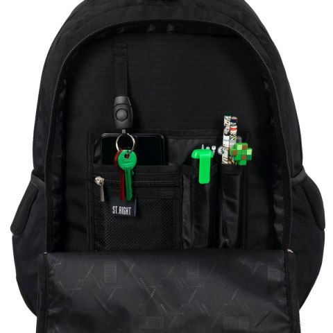 Plecak Stright BLACK VINTAGE 5903235674709 4-KOMORY St.Right (BP-73)