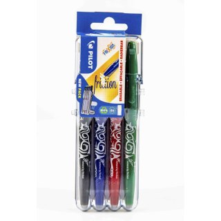 Pióro kulkowe na naboje Frixion x4 szt + etui wkład mix 0,35mm Pilot