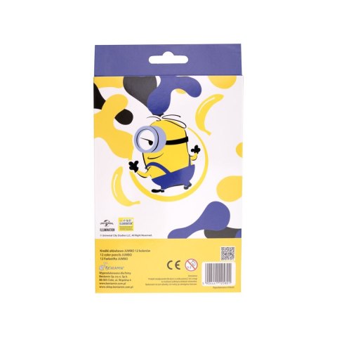Kredki ołówkowe Minionki Jumbo 12 kol. Beniamin