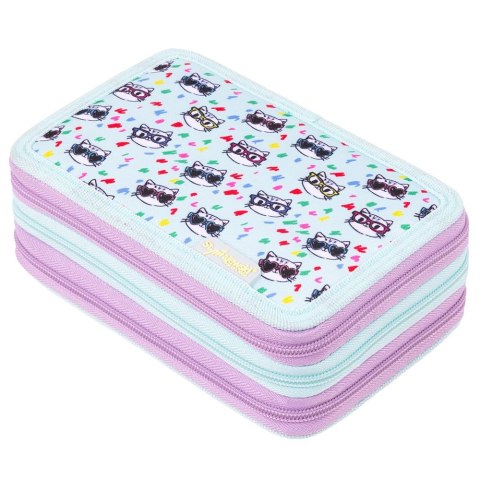 Piórnik MY LITTLE FRIEND KITTY mint POTRÓJNY 5903235668791 St.Majewski (Z WYPOSAŻENIEM)