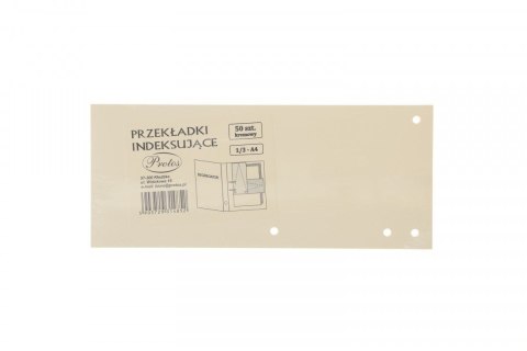 Przekładka czysta indeksująca 1/3 A4 kremowy 160g 50k Protos