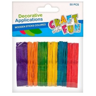 Patyczki faliste kolorowe 50 szt Craft with Fun (402515)