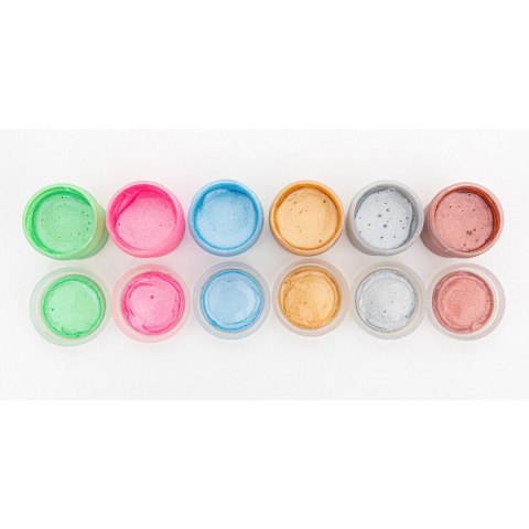 Farby plakatowe dekoracyjne o połysku perłowym kolor: mix 20ml 6 kolor. Astra (301124004)