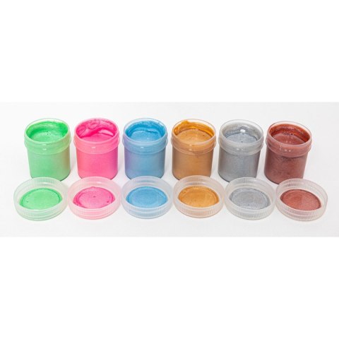 Farby plakatowe dekoracyjne o połysku perłowym kolor: mix 20ml 6 kolor. Astra (301124004)