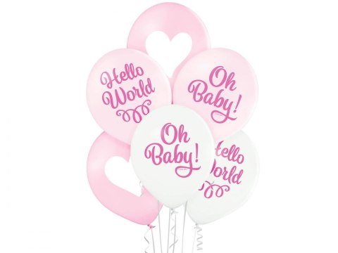 Balon gumowy Godan Oh baby girl różowa 300mm 12cal (BRN 5000587)