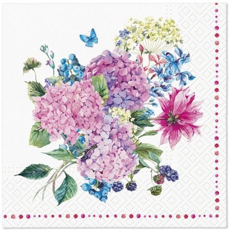 Serwetki Paw Hydrangea Bouquet - mix nadruk 330mm x 330mm (TL123700)