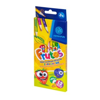 Kredki ołówkowe zapachowe trójkątne 312024002 12 kol. Astra Fun