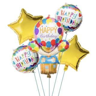 Balon foliowy zestaw balonów Happy B. 5 szt. Antella (BCF-666)