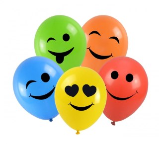 Balon gumowy emotki 5szt. mix 280mm Arpex (KB2134)