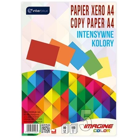 Papier kolorowy A4 mix 80g Interdruk (PAKSA4IN)