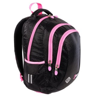 Plecak BLACK GLITTER 5903235665356 3-KOMORY St.Right (BP-26)