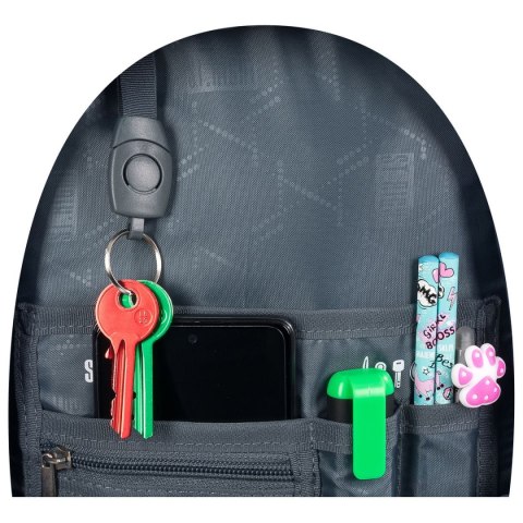 Plecak BLACK GLITTER 5903235665356 3-KOMORY St.Right (BP-26)