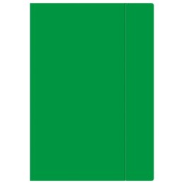 Teczka kartonowa na gumkę A4+ zielona 450g Interdruk