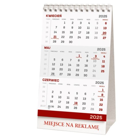 Kalendarz biurkowy 590503184669 STOJĄCY TRÓJDZIELNY 120X200MM 120mm x 200mm Wokół Nas (KB037B)