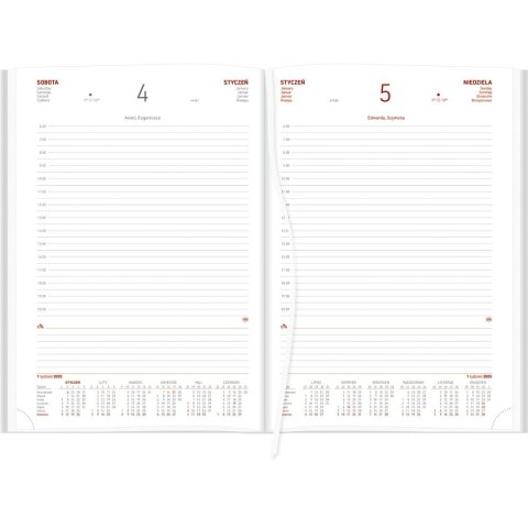 Kalendarz książkowy (terminarz) 5905031846335 VIVELLA A4 dzienny A4 Wokół Nas (A4DB granatowy)