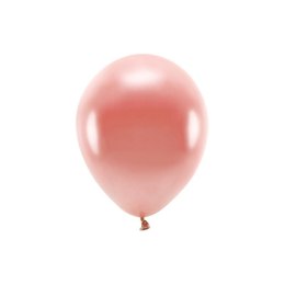 Balon gumowy metalizowane, różowe złoto różowy 260mm Partydeco (ECO26M-019R-10)