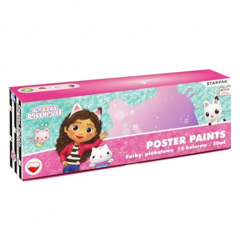 Farby plakatowe kolor: mix 20ml 12 kolor. Starpak (536926)