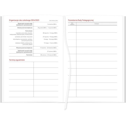 Kalendarz nauczyciela książkowy (terminarz) NEBRASKA BRĄZ 2024/2025 A5 DZIENNY A5 Wydawnictwo Wokół Nas (A5DN074B-)