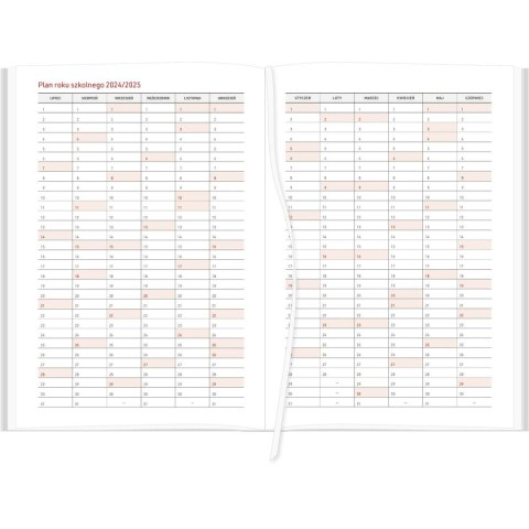 Kalendarz nauczyciela książkowy (terminarz) NEBRASKA BRĄZ 2024/2025 A5 DZIENNY A5 Wydawnictwo Wokół Nas (A5DN074B-)