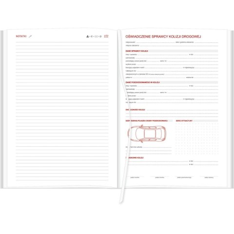 Kalendarz nauczyciela książkowy (terminarz) VIVELLA 2024/2025 B5 tygodniowy B5 Wydawnictwo Wokół Nas (B5TN066B-czerwony)