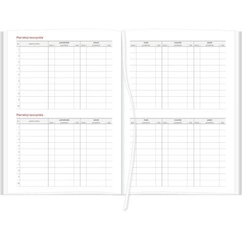 Kalendarz nauczyciela książkowy (terminarz) VIVELLA 2024/2025 B5 tygodniowy B5 Wydawnictwo Wokół Nas (B5TN066B-czerwony)