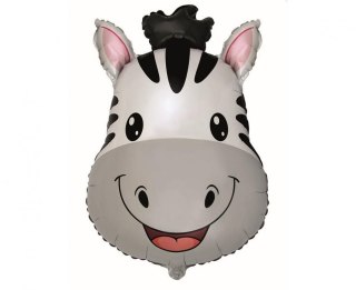 Balon foliowy FX - Zebra (głowa), pakowany 24cal Godan (B901875)