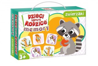 Gra karciana Dzieci kontra rodzice Memory zwierzaki Kangur