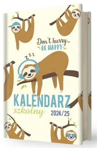 Kalendarz książkowy (terminarz) 24/25 LENIWIEC KDS A5 Jotan (A5 tygoniowy szkolny)