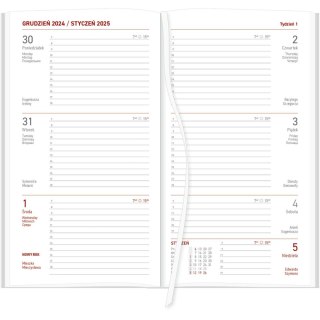 Kalendarz książkowy (terminarz) 59050318467325 FLEX A6 tygodniowy A6 Wokół Nas (A6TB CZERWONY)