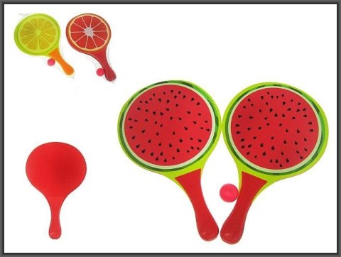 Rakieta plażowa owoce drewniane 38x24cm Hipo (720364)