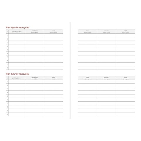 Kalendarz nauczyciela książkowy (terminarz) B6TN089B- 2024/2025 B6 PCV bezbarwny B6 Wydawnictwo Wokół Nas (MOTYLE)