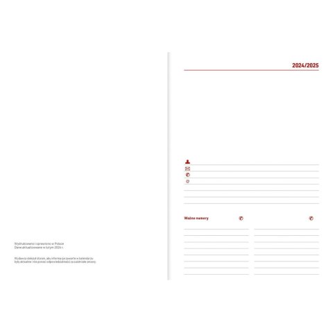 Kalendarz nauczyciela książkowy (terminarz) B6TN089B- 2024/2025 B6 PCV bezbarwny B6 Wydawnictwo Wokół Nas (MOTYLE)