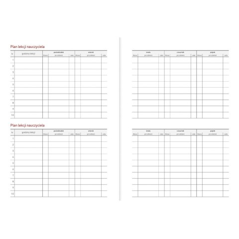 Kalendarz nauczyciela książkowy (terminarz) B6TN089B- 2024/2025 B6PCV bezbarwny B6 Wydawnictwo Wokół Nas (EKO)