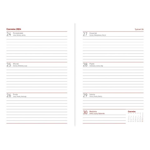Kalendarz nauczyciela książkowy (terminarz) B6TN089B- 2024/2025 B6PCV bezbarwny B6 Wydawnictwo Wokół Nas (EKO)
