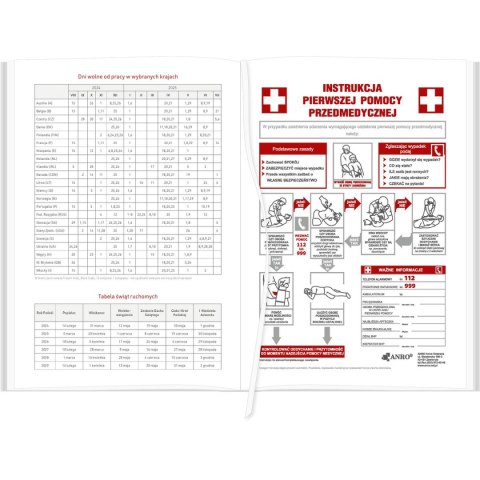 Kalendarz nauczyciela książkowy (terminarz) NEBRASKA granatowy 2024/2025 A5 DZIENNY A5 Wydawnictwo Wokół Nas (A5DN074B-)