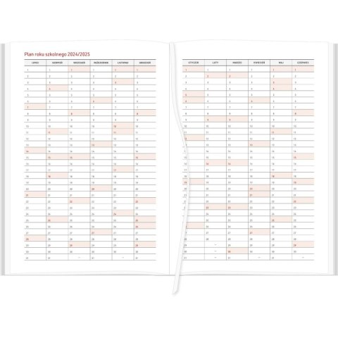 Kalendarz nauczyciela książkowy (terminarz) VIVELLA 2024/2025 A5 tygodniowy A5 Wydawnictwo Wokół Nas (A5TN065B-czarny)