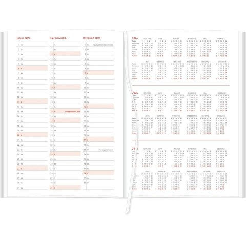 Kalendarz nauczyciela książkowy (terminarz) VIVELLA 2024/2025 B5 tygodniowy B5 Wydawnictwo Wokół Nas (B5TN066B-szary)
