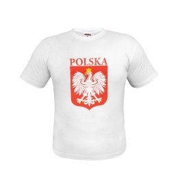 Koszulka Arpex z nadrukiem orła i napisem Polska. Rozmiar: XL. (SP5258BIA-XL-7387)