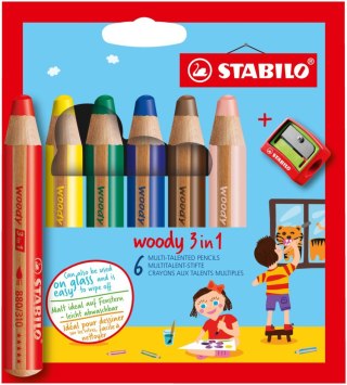 Kredki akwarelowe 6 kol. Stabilo (8806-2)