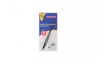 Marker permanentny dwustronne 5906910831602 wkład czarny mixmm okrągła/ścięta końcówka Penmate (TT8849)