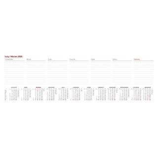 Kalendarz biurkowy 5905031847356 LEŻĄCY brązowy 296mm x 120mm Wokół Nas (KB047VB)