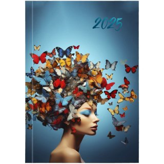 Kalendarz książkowy (terminarz) 5905031845635 PCV BEZBARWNY A5 tygodniowy A5 Wokół Nas (A5T043B-MOTYLE)