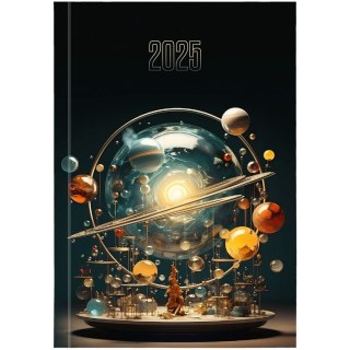 Kalendarz książkowy (terminarz) 5905031845659 PCV BEZBARWNY A5 tygodniowy A5 Wokół Nas (A5T043B-PLANETY)