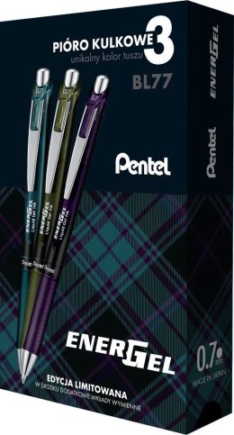 Pióro kulkowe BL 77 5902894026775 3szt wkład mix Pentel (77A2-ST3KSVPl)