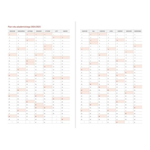 Kalendarz nauczyciela książkowy (terminarz) A5TA071B 2024/2025 a5 DŁOŃ A5 Wydawnictwo Wokół Nas (PCV BEZBARWNY)